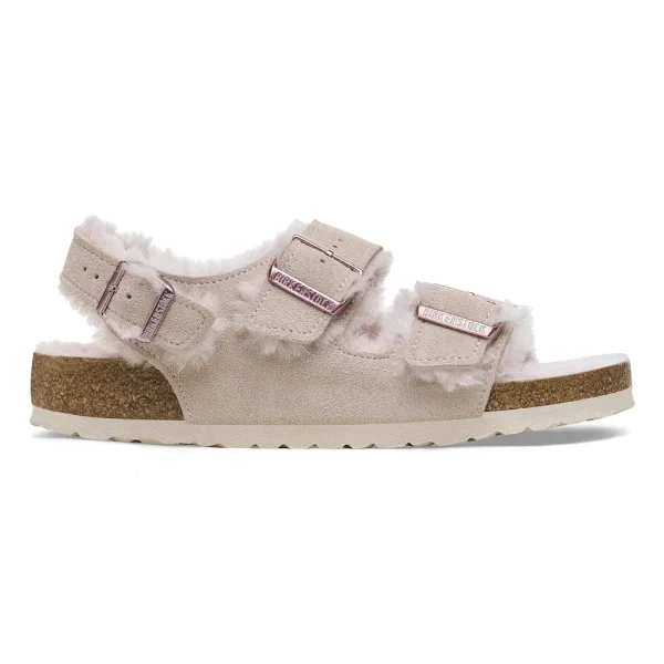 Milano Suede Shearling Suede Leather-Shearling Light Rose - Image 5