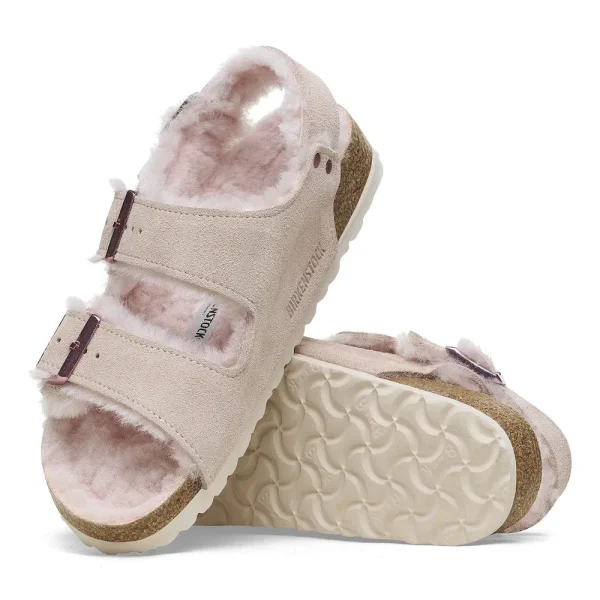 Milano Suede Shearling Suede Leather-Shearling Light Rose - Image 2