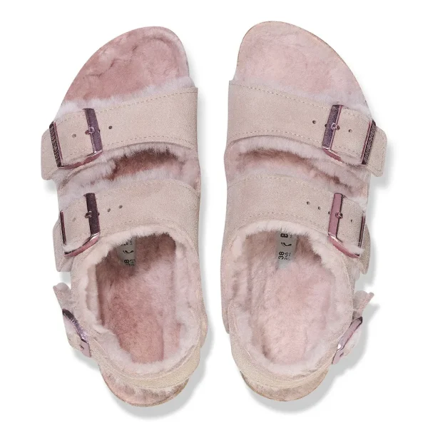 Milano Suede Shearling Suede Leather-Shearling Light Rose - Image 3