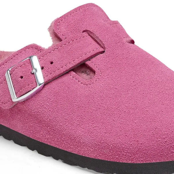 Boston Shearling Suede Leather Fuchsia Tulip - Image 8