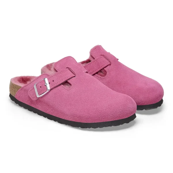 Boston Shearling Suede Leather Fuchsia Tulip - Image 6