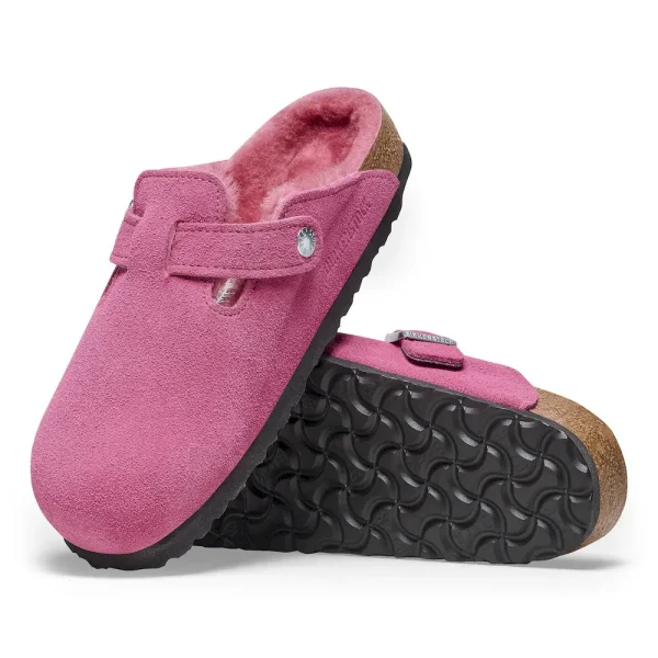 Boston Shearling Suede Leather Fuchsia Tulip - Image 4