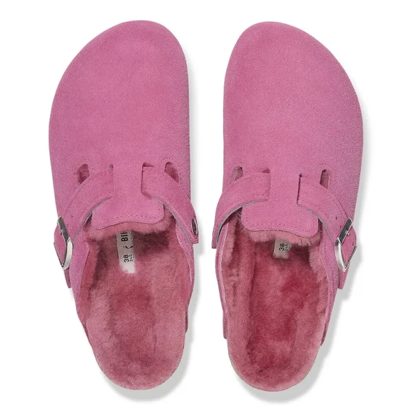 Boston Shearling Suede Leather Fuchsia Tulip - Image 5