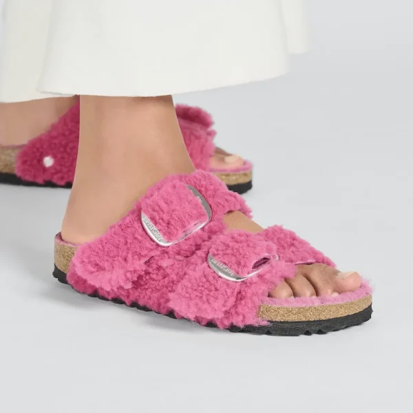Arizona Big Buckle Shearling Fuchsia Tulip - Image 3