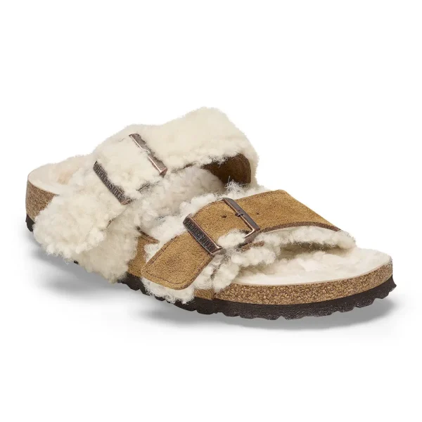 Arizona Teddy Split Suede Leather-Shearling Mink