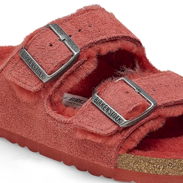 Arizona Shearling Suede Leather Sienna Red - Image 8
