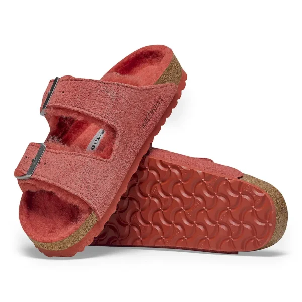 Arizona Shearling Suede Leather Sienna Red - Image 4