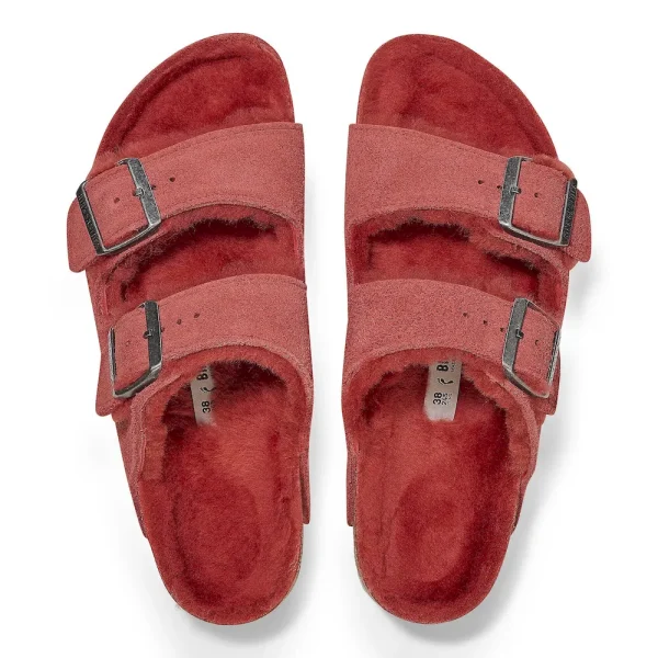 Arizona Shearling Suede Leather Sienna Red - Image 5