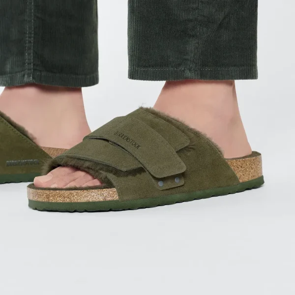 Kyoto Shearling Suede Leather Thyme - Image 3