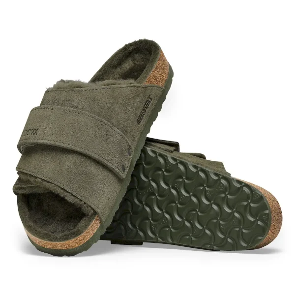 Kyoto Shearling Suede Leather Thyme - Image 4