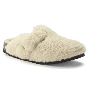 Boston Big Buckle Shearling Teddy Eggshell