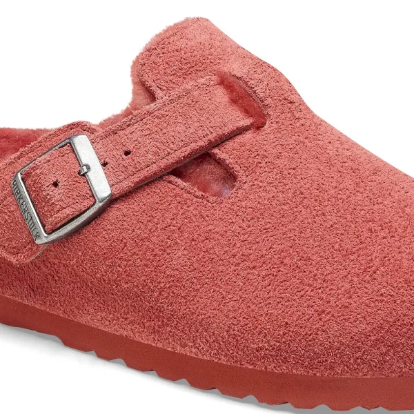 Boston Shearling Suede Leather Sienna Red - Image 8