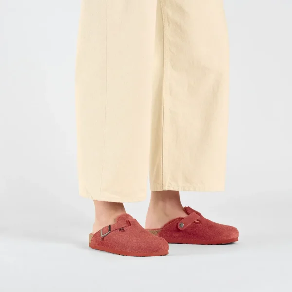 Boston Shearling Suede Leather Sienna Red - Image 2