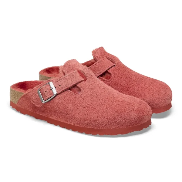 Boston Shearling Suede Leather Sienna Red - Image 6