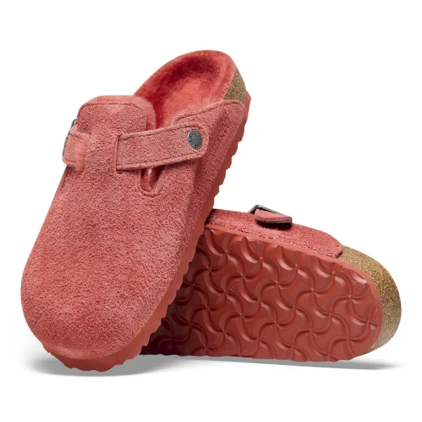 Boston Shearling Suede Leather Sienna Red - Image 4