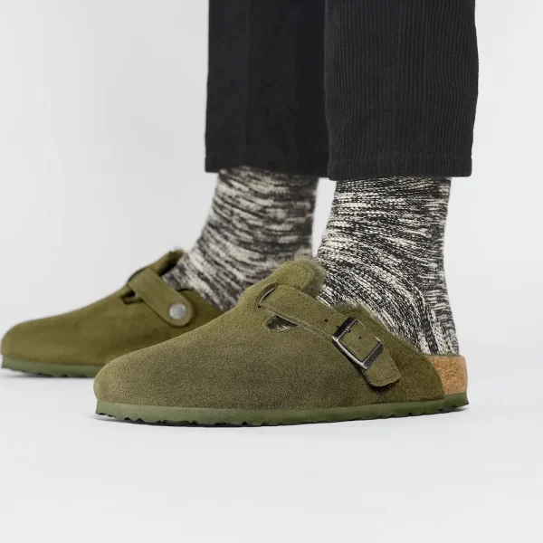 Boston Shearling Suede Leather Thyme - Image 3