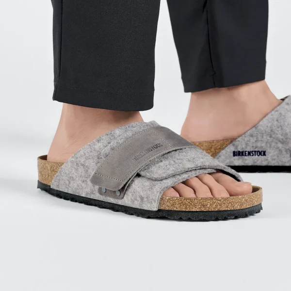 Kyoto Natural Leather-Felt Light Gray - Image 3