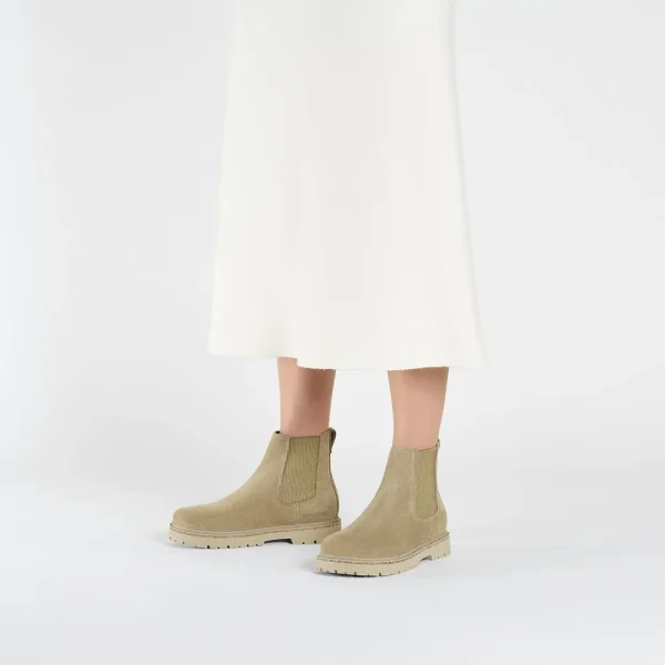 Highwood Slip On Women Suede Leather Taupe - Image 2