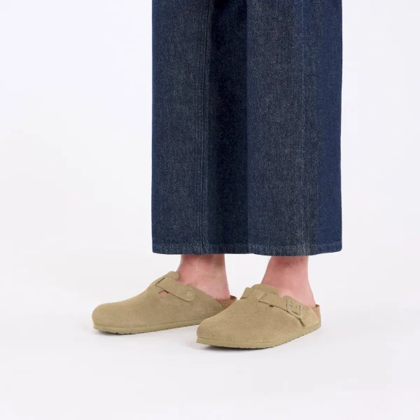 Boston Suede Leather Faded Khaki - Image 7