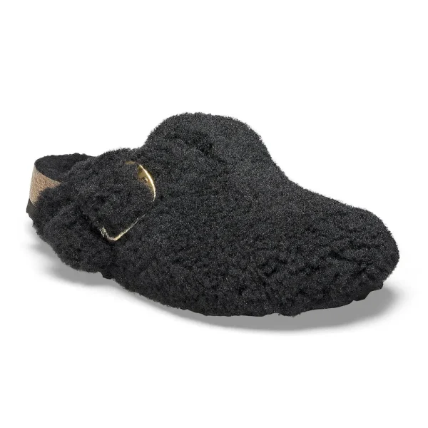 Boston Big Buckle Shearling Black Gold