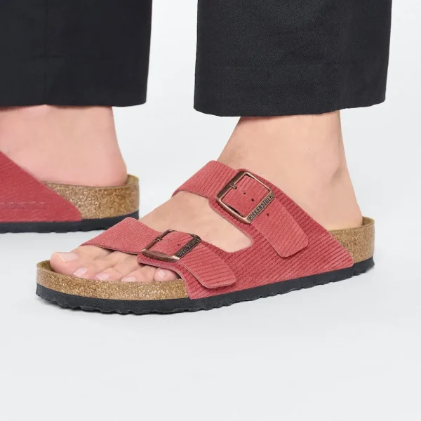 Arizona Suede Embossed Corduroy Sienna Red - Image 5
