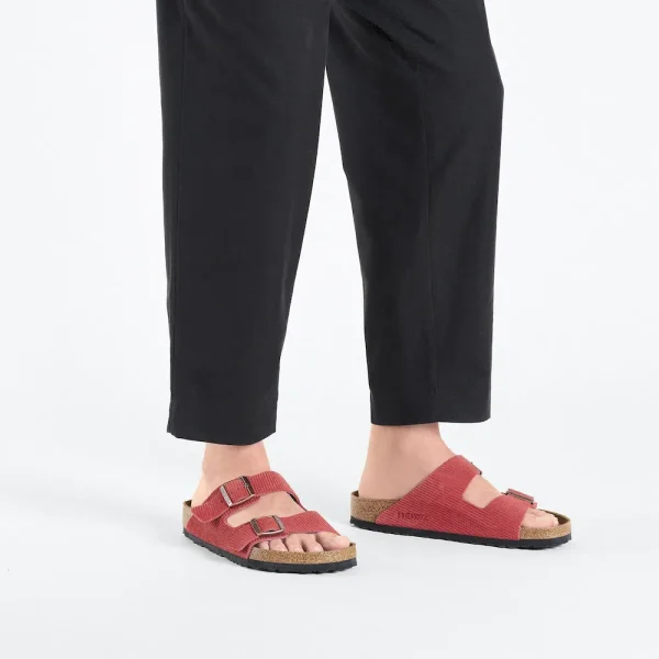 Arizona Suede Embossed Corduroy Sienna Red - Image 3