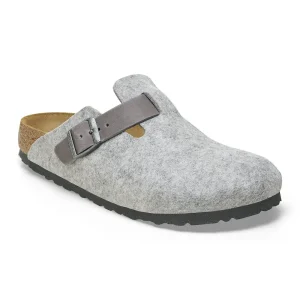 Boston Natural Leather-Felt Light Gray