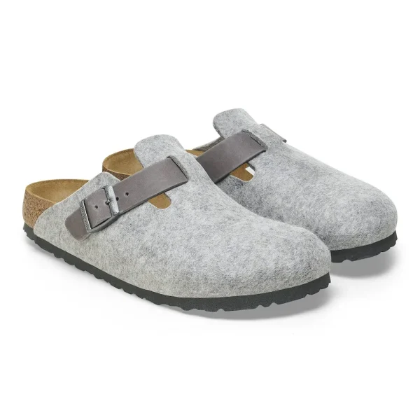 Boston Natural Leather-Felt Light Gray - Image 4