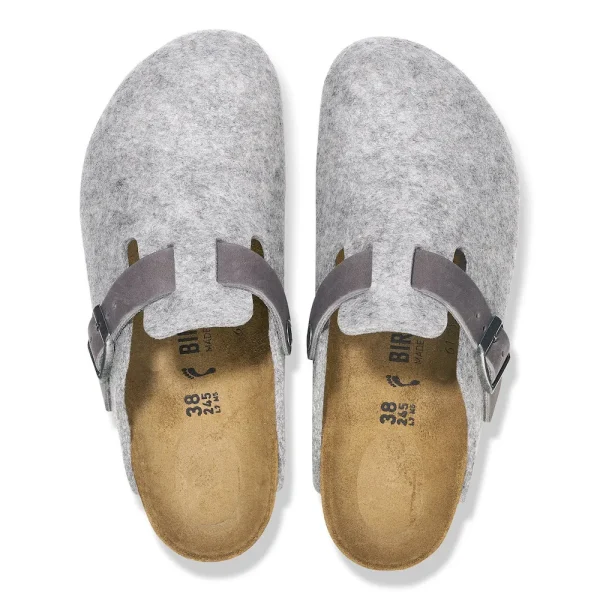 Boston Natural Leather-Felt Light Gray - Image 3