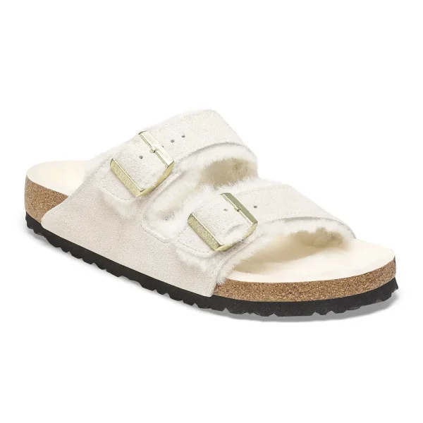 Arizona Shearling Suede Leather Antique White