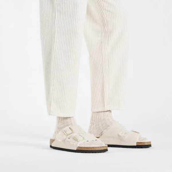 Arizona Shearling Suede Leather Antique White - Image 2