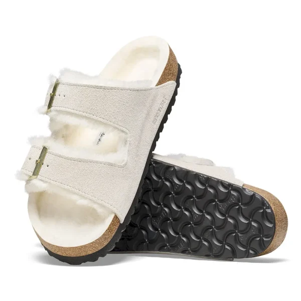 Arizona Shearling Suede Leather Antique White - Image 4
