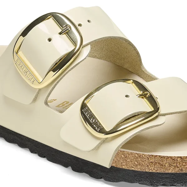 Arizona Big Buckle Natural Leather Patent High Shine Ecru - Image 6
