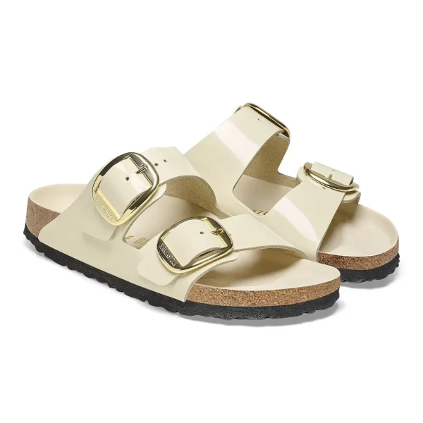 Arizona Big Buckle Natural Leather Patent High Shine Ecru - Image 4