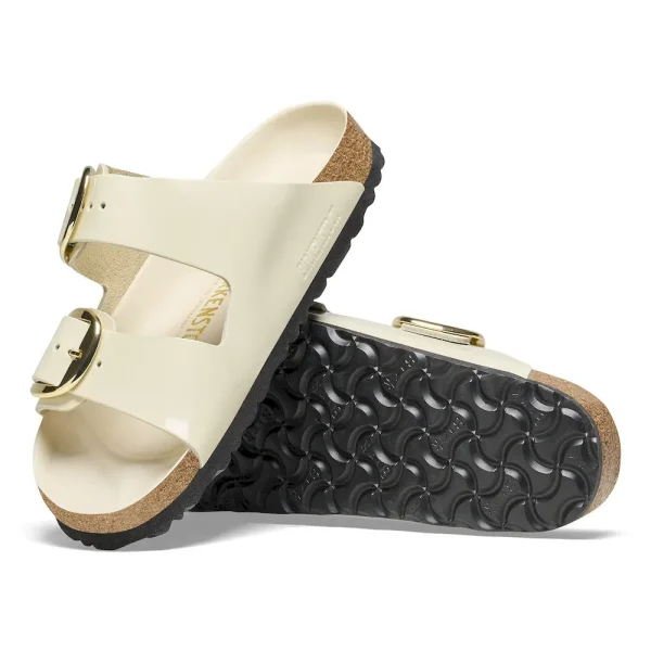 Arizona Big Buckle Natural Leather Patent High Shine Ecru - Image 2