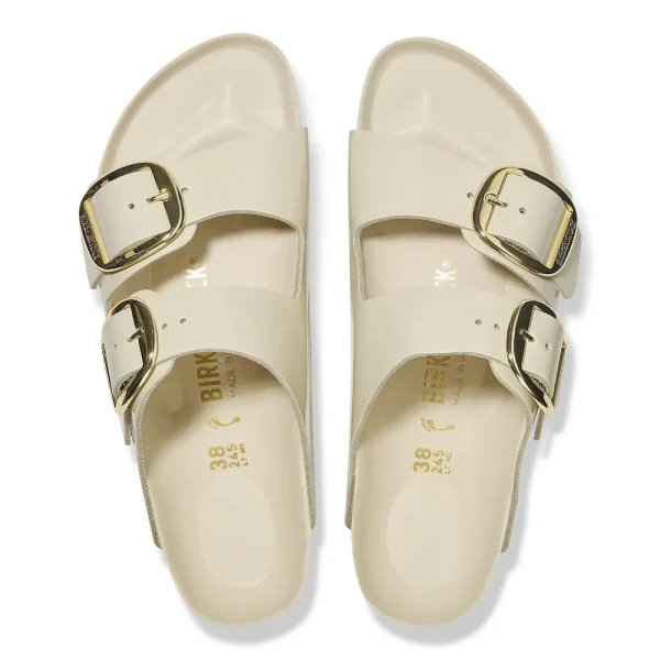 Arizona Big Buckle Natural Leather Patent High Shine Ecru - Image 3