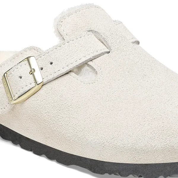 Boston Shearling Suede Leather Antique White - Image 6