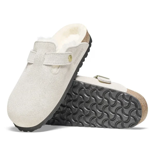 Boston Shearling Suede Leather Antique White - Image 2