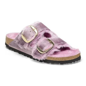 Arizona Big Buckle Shearling Oiled Leather Lavender