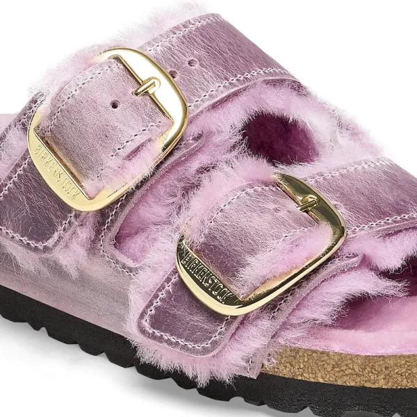 Arizona Big Buckle Shearling Oiled Leather Lavender - Image 13
