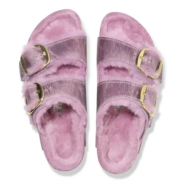 Arizona Big Buckle Shearling Oiled Leather Lavender - Image 7