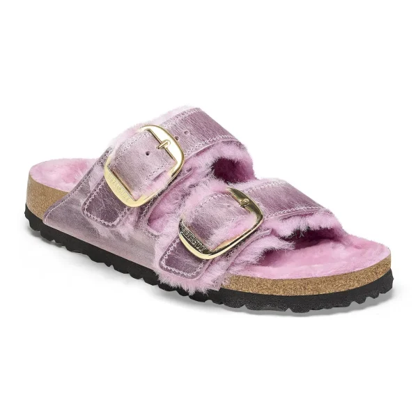 Arizona Big Buckle Shearling Oiled Leather Lavender - Image 2