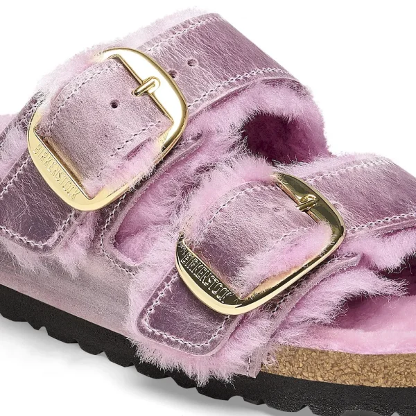 Arizona Big Buckle Shearling Oiled Leather Lavender - Image 14