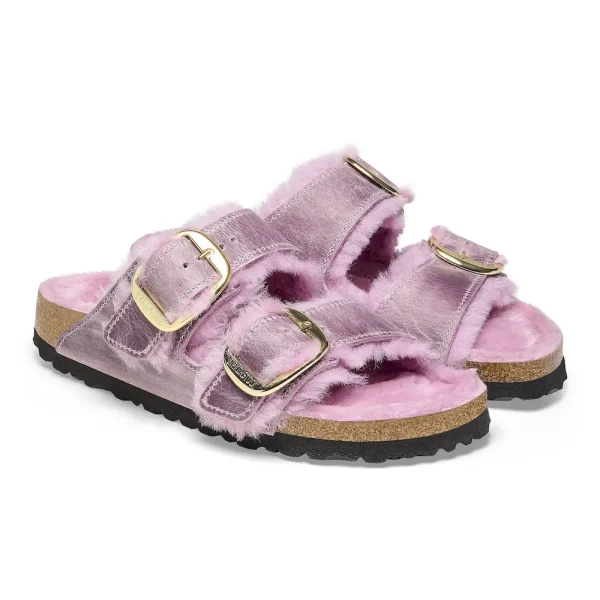 Arizona Big Buckle Shearling Oiled Leather Lavender - Image 10