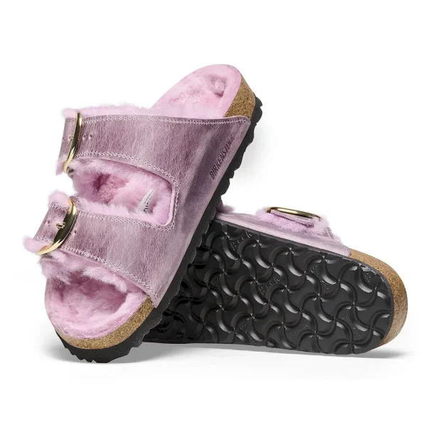 Arizona Big Buckle Shearling Oiled Leather Lavender - Image 6