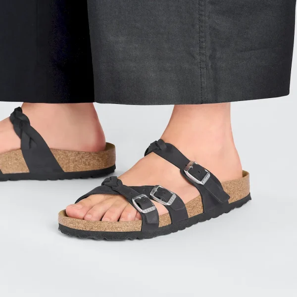 Franca Braided Oiled Leather Black - Image 3