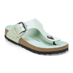 Gizeh Big Buckle Natural Leather Patent High Shine Surf Green