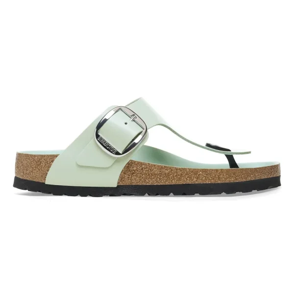 Gizeh Big Buckle Natural Leather Patent High Shine Surf Green - Image 7