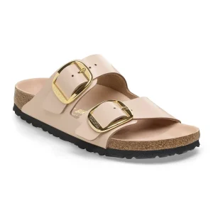 Arizona Big Buckle Natural Leather Patent High Shine New Beige