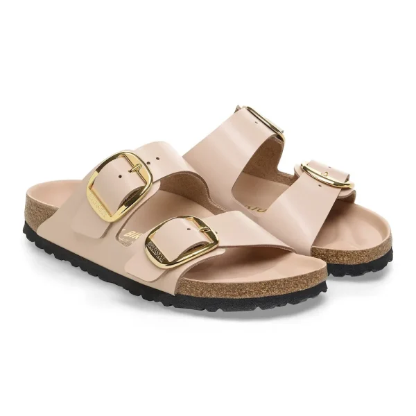 Arizona Big Buckle Natural Leather Patent High Shine New Beige - Image 6